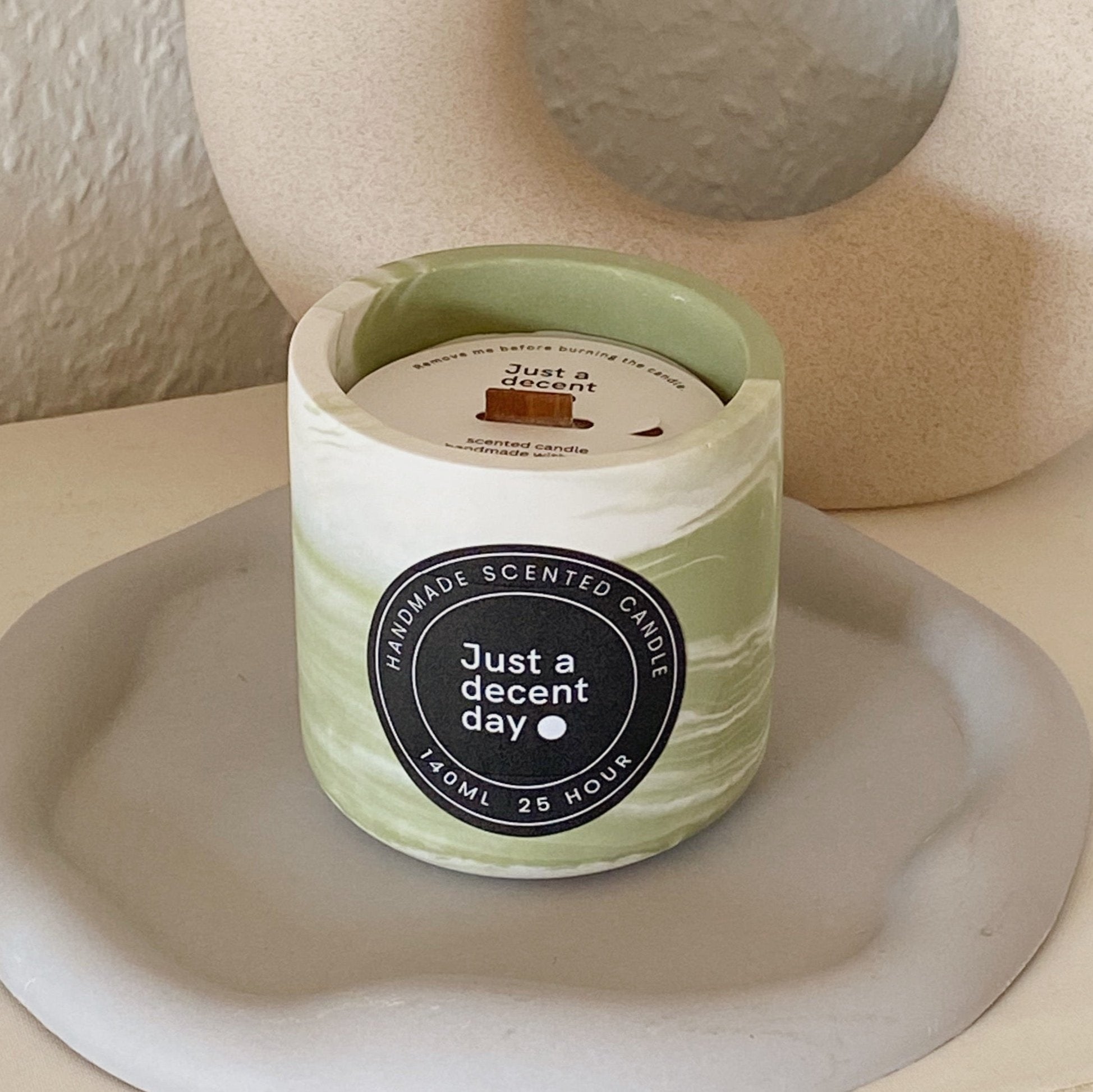 Refillable scented candle - 01 green mood – Just a decent day