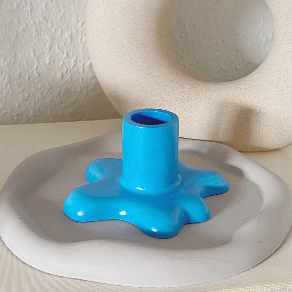 handmade candle holder - 02 blue